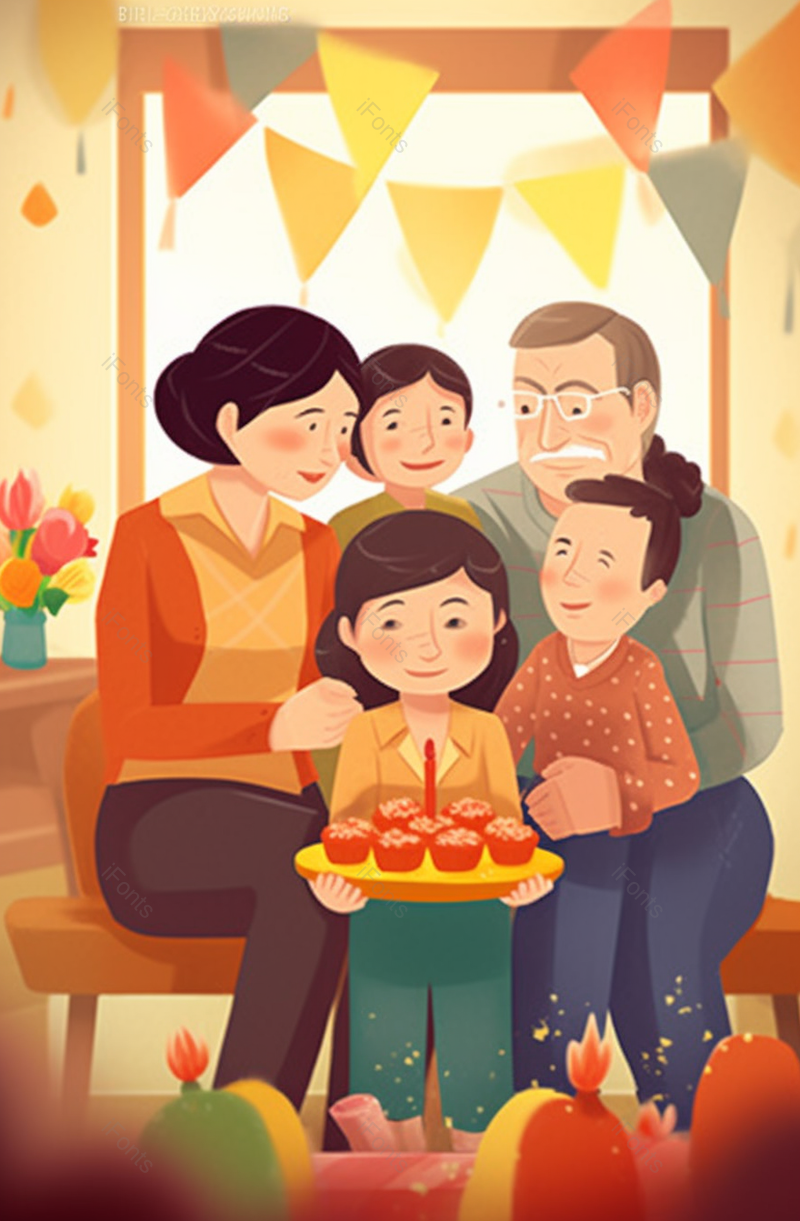 庆祝孩子生日手绘卡通背景,插画/手绘图,插画/手绘图库,插画/手绘图下载,插画/手绘